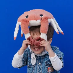 Ptipotos mama-krab Cassecou pluche met baby terracotta
