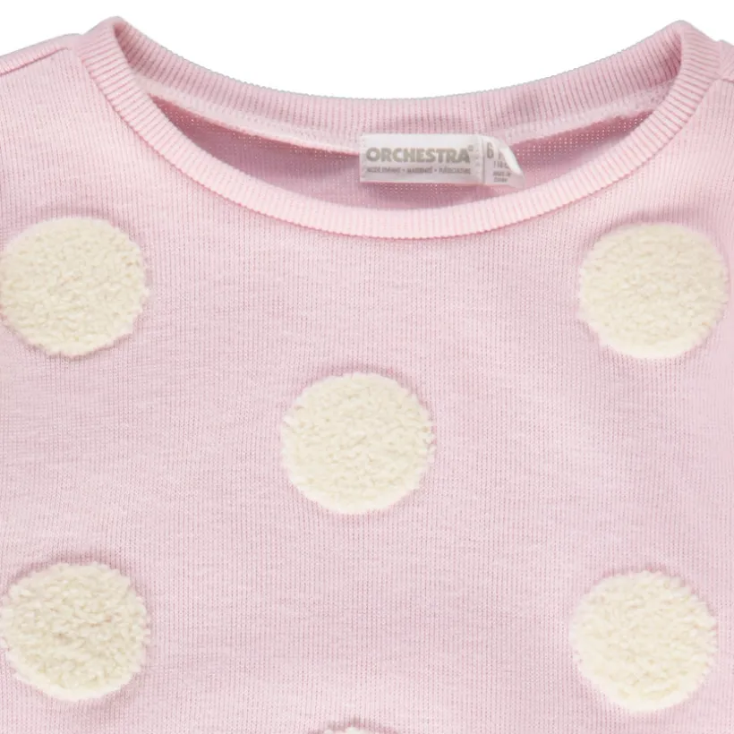 Pull en tricot imprimé en relief fantaisie fille