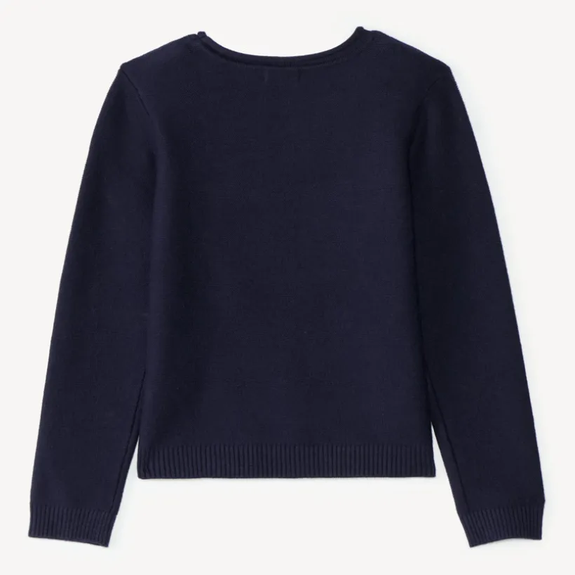 Pull fille texturé à motif fantaisie
