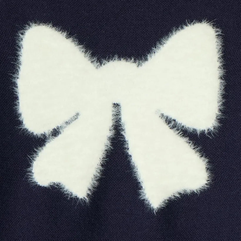 Pull fille texturé à motif fantaisie