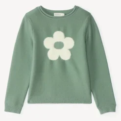 Pull fille texturé à motif fantaisie