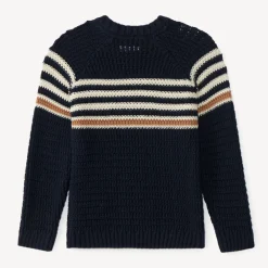 Pull tricot garçon à rayures