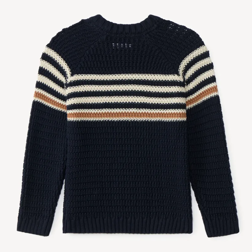 Pull tricot garçon à rayures