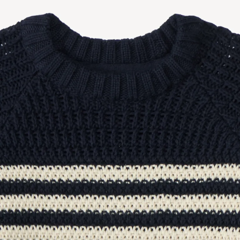 Pull tricot garçon à rayures