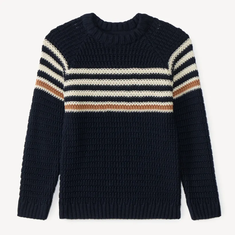 Pull tricot garçon à rayures