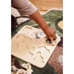 Puzzel in hout 8stks In de Boerderij 12m+