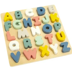 Puzzle alfabet van houten leerpuzzel