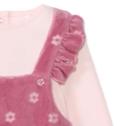 Pyjama bi-materiaal 2-in-1 effect met bloemen meisjes