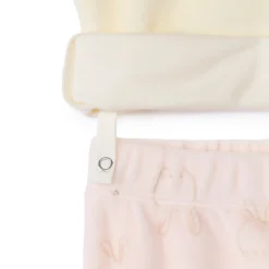 Pyjama 2-delig in fluweel met konijnprint meisjes met verschillende afwerkingen naargelang de leeftijd