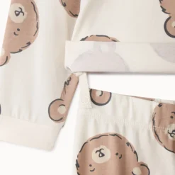 Pyjama 2-delig met berenprint voor baby, met verschillende afwerkingen volgens leeftijd