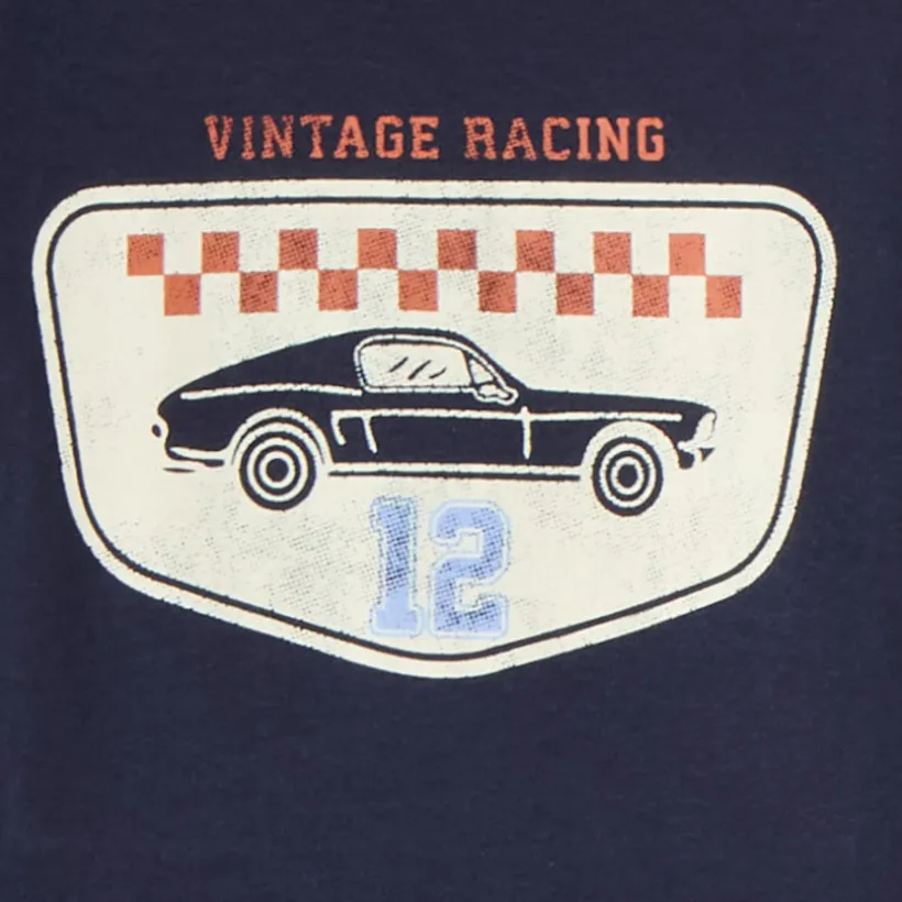 Pyjama 2-delig voor jongens met vintage automotief patroon