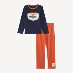 Pyjama 2-delig voor jongens met vintage automotief patroon