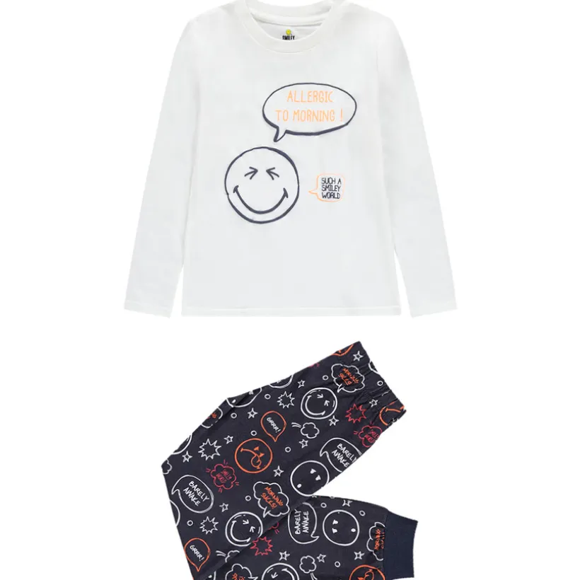Pyjama en jersey print Smiley