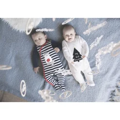 Pyjama fluweel met kerstboommotief voor baby's