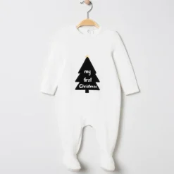 Pyjama fluweel met kerstboommotief voor baby's