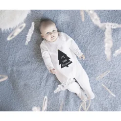 Pyjama fluweel met kerstboommotief voor baby's