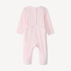 Pyjama in effen fluweel met fantasierijke borduursels meisjes