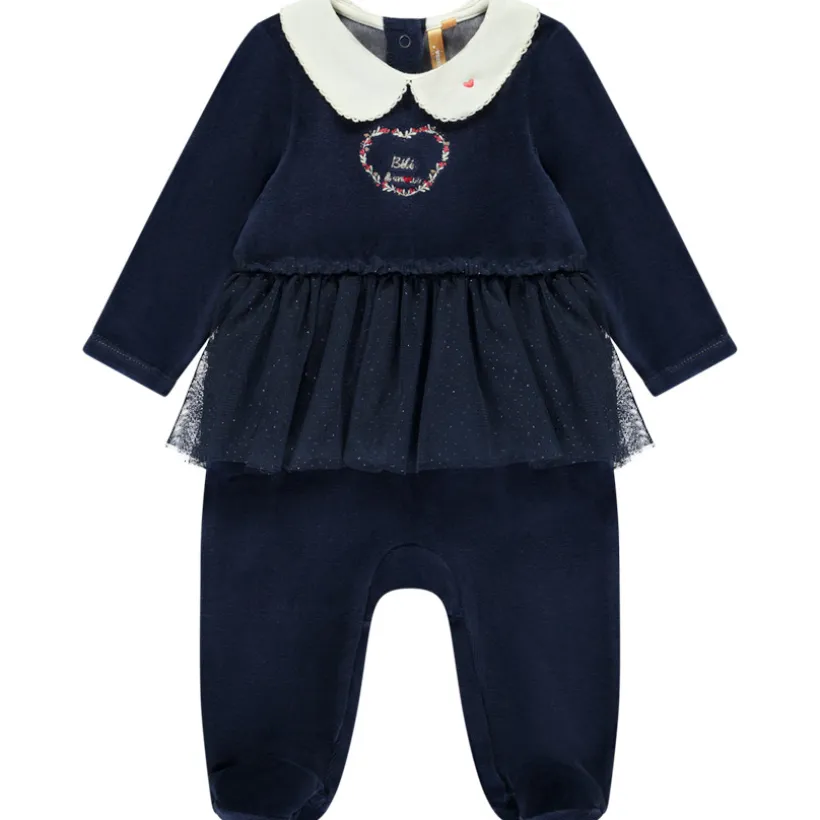 Pyjama in fluweel en tule met 2-in-1 effect meisjes