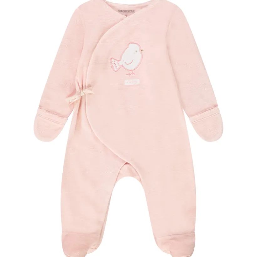 Pyjama in fluweel fantasie patch vogel meisjes