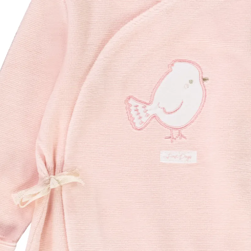 Pyjama in fluweel fantasie patch vogel meisjes