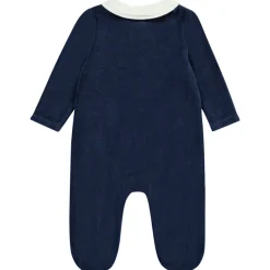 Pyjama in fluweel met Claudine kraag voor baby jongen