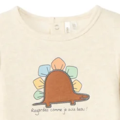Pyjama in fluweel met fantasie dinosaurus voor babyjongens met verschillende openingen volgens leeftijd