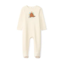 Pyjama in fluweel met fantasie dinosaurus voor babyjongens met verschillende openingen volgens leeftijd
