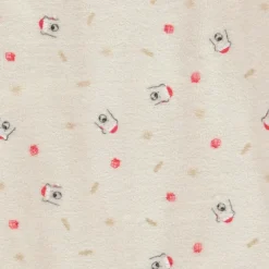 Pyjama in fluweel met kerstprint voor baby met verschillende openingen volgens de leeftijd
