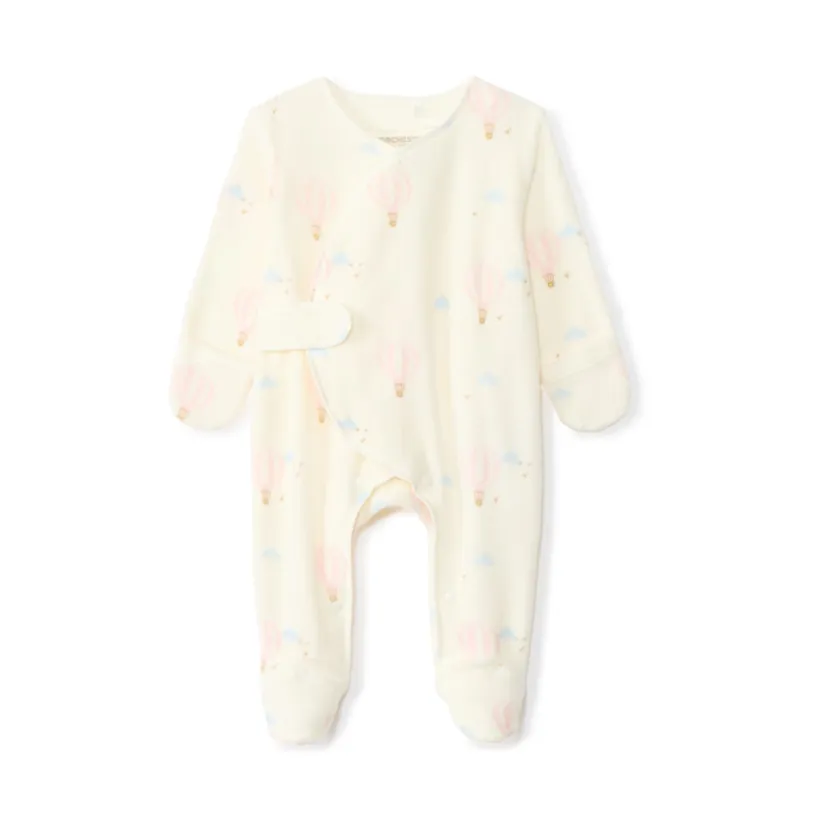 Pyjama in fluweel met luchtballonprint voor premature meisjes