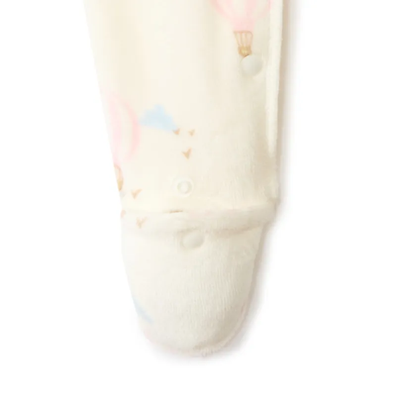 Pyjama in fluweel met luchtballonprint voor premature meisjes