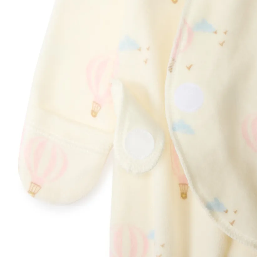 Pyjama in fluweel met luchtballonprint voor premature meisjes