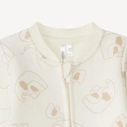 Pyjama in fluweel met olifantenprint voor babyjongens