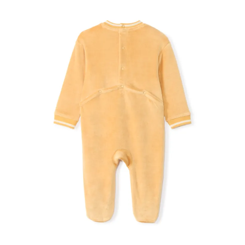 Pyjama in fluweel met patchboom in 3D-lusjes effect voor baby