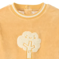 Pyjama in fluweel met patchboom in 3D-lusjes effect voor baby