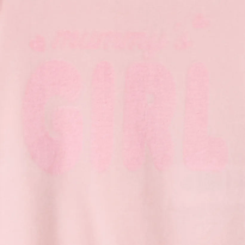 Pyjama in fluweel met print Mummy's girl meisjes