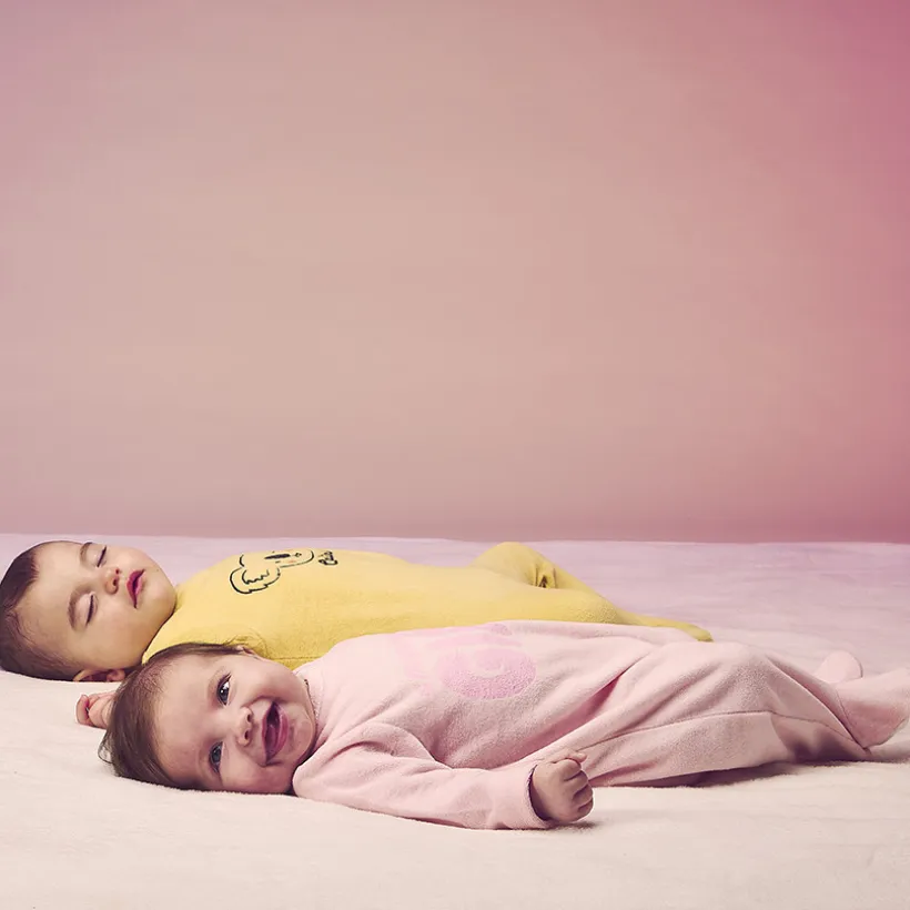 Pyjama in fluweel met print Mummy's girl meisjes