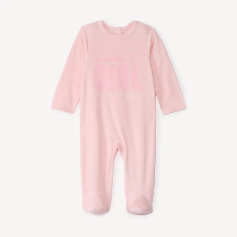 Pyjama in fluweel met print Mummy's girl meisjes