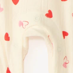 Pyjama in gaas met hartjesprint meisjes (openingen variëren naargelang de leeftijd)