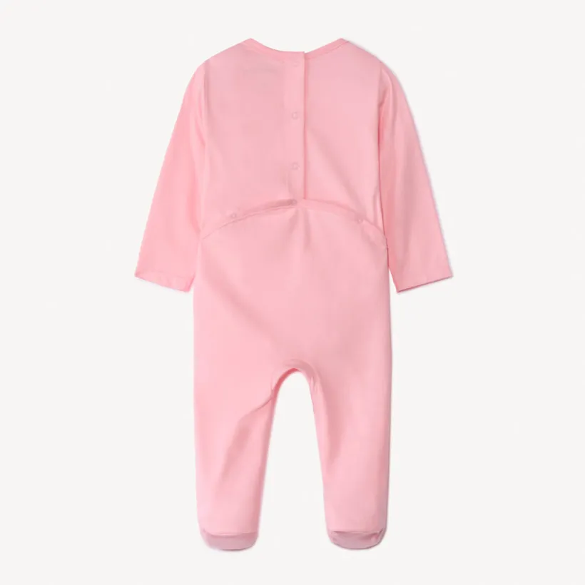 Pyjama in jersey met print meisjes, met lange mouwen en gesloten voetjes