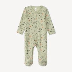 Pyjama met bosprint voor babyjongens met verschillende openingen volgens leeftijd