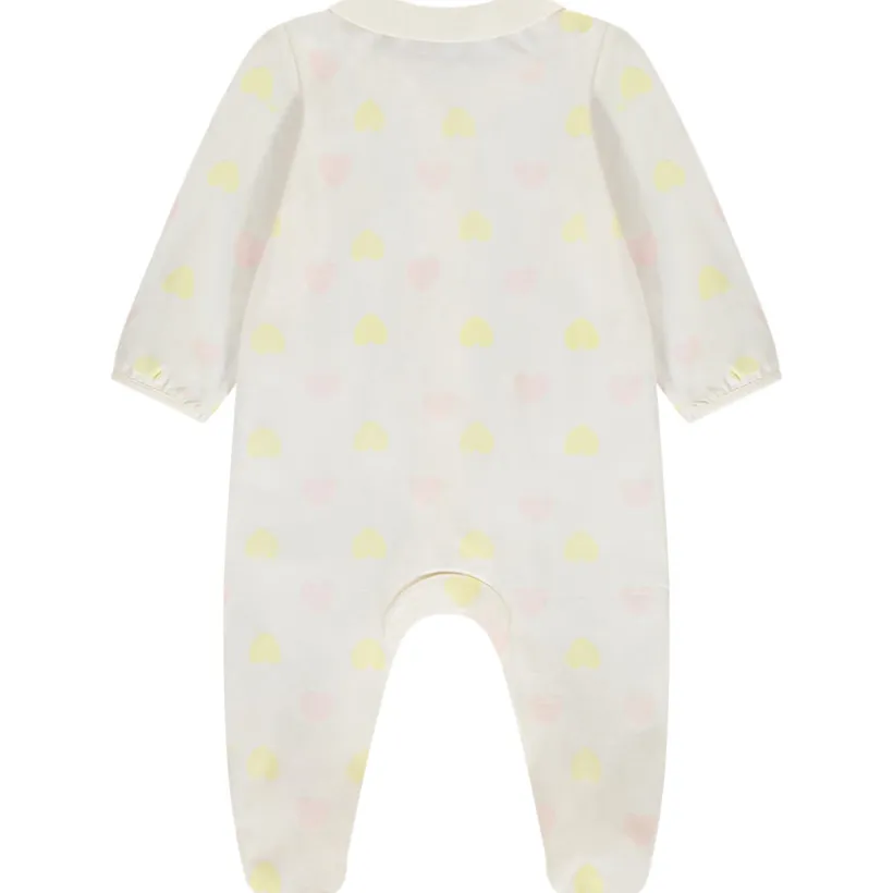 Pyjama met hartjes en Claudine kraag voor meisjes