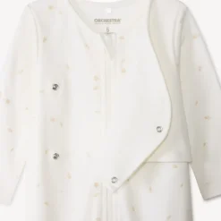 Pyjama met ritssluiting en 2-in-1 print voor baby