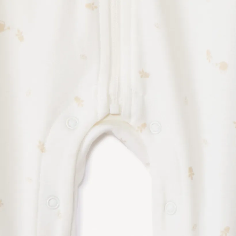Pyjama met ritssluiting en 2-in-1 print voor baby