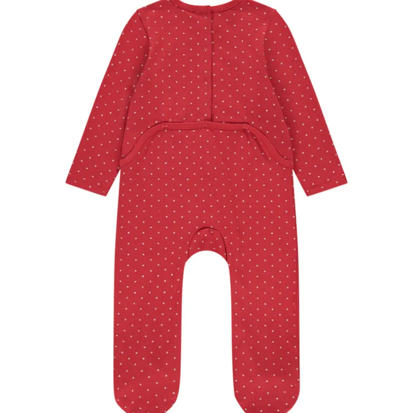 Pyjama met stippen voor baby met verschillende openingen volgens leeftijd