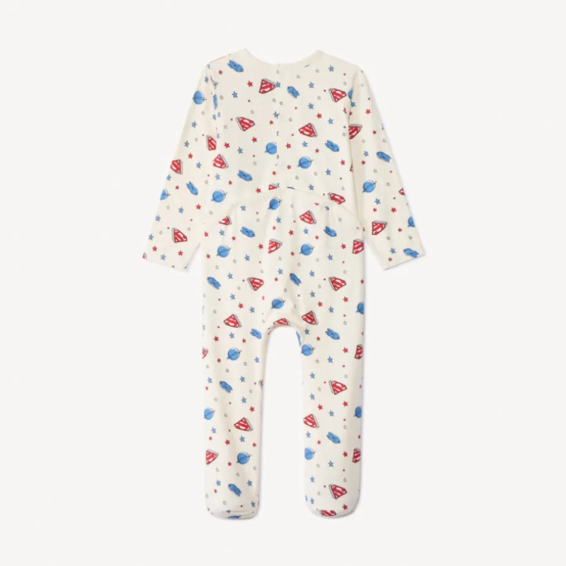 Pyjama met Superman Warner-print voor babyjongens met verschillende openingen volgens leeftijd