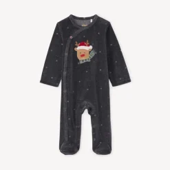 Pyjama met verbrande sterrenlook voor babyjongens met verschillende sluitingen naargelang de leeftijd