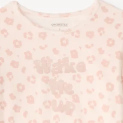 Pyjama 2 pièces en velours pour fille avec imprimé léopard