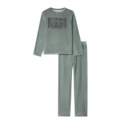 Pyjama set 2-delig in fluweel met fantasieprint jongens