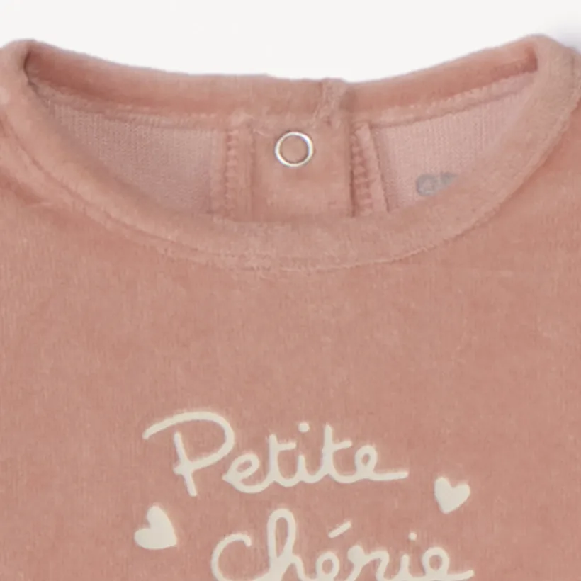 Pyjama set in fluweel met fantasieprint meisjes
