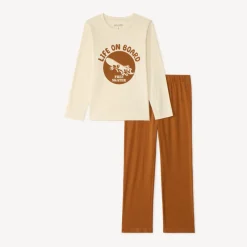 Pyjama set van 2 stukken met lange mouwen en skateboardprint jongens